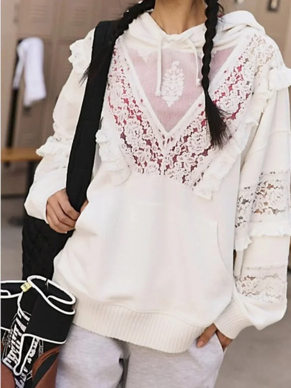 Free People NWT White FP Movement Women's Studio Tunic size L